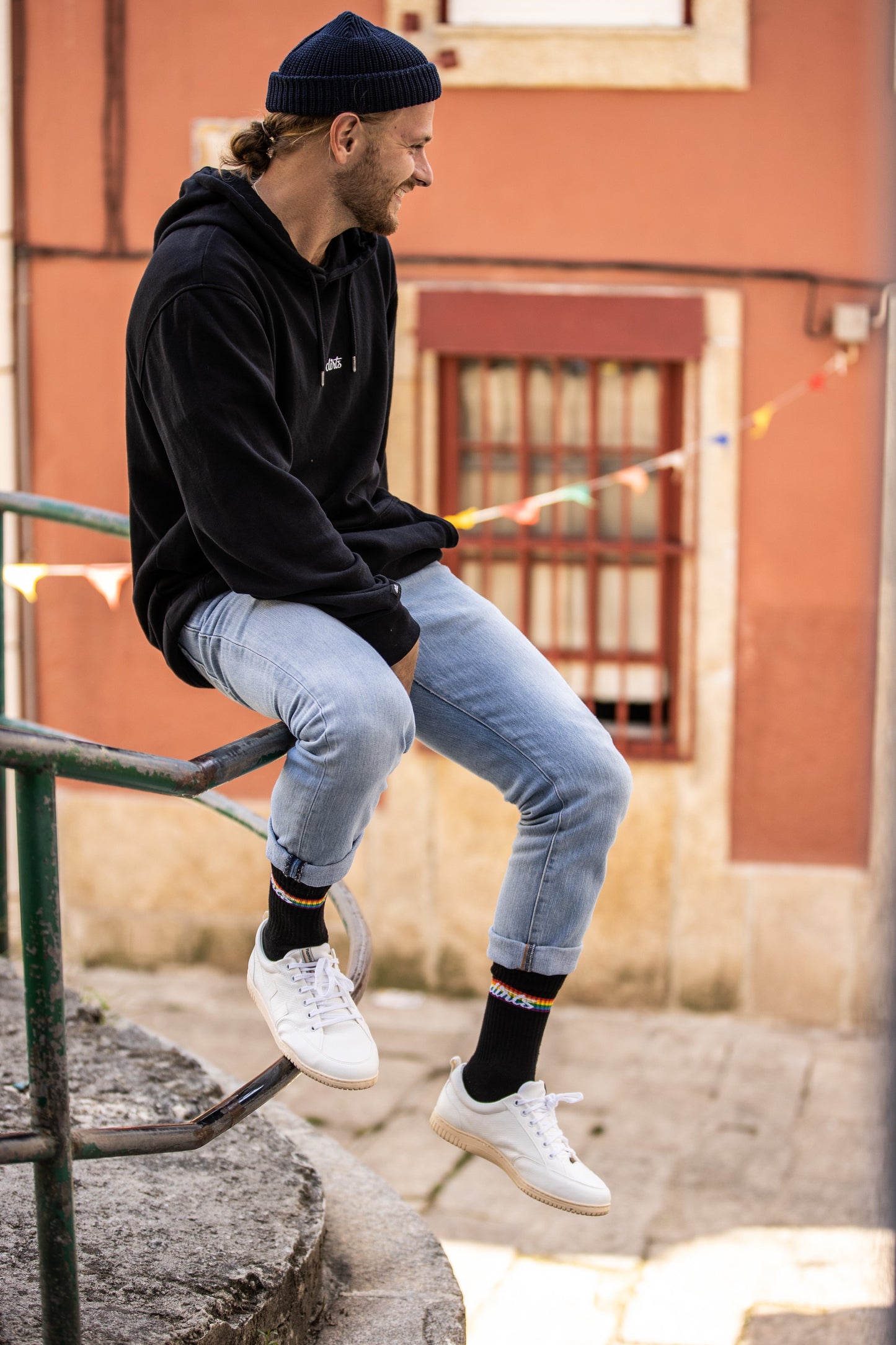 Chaussettes arc-en-ciel, noires