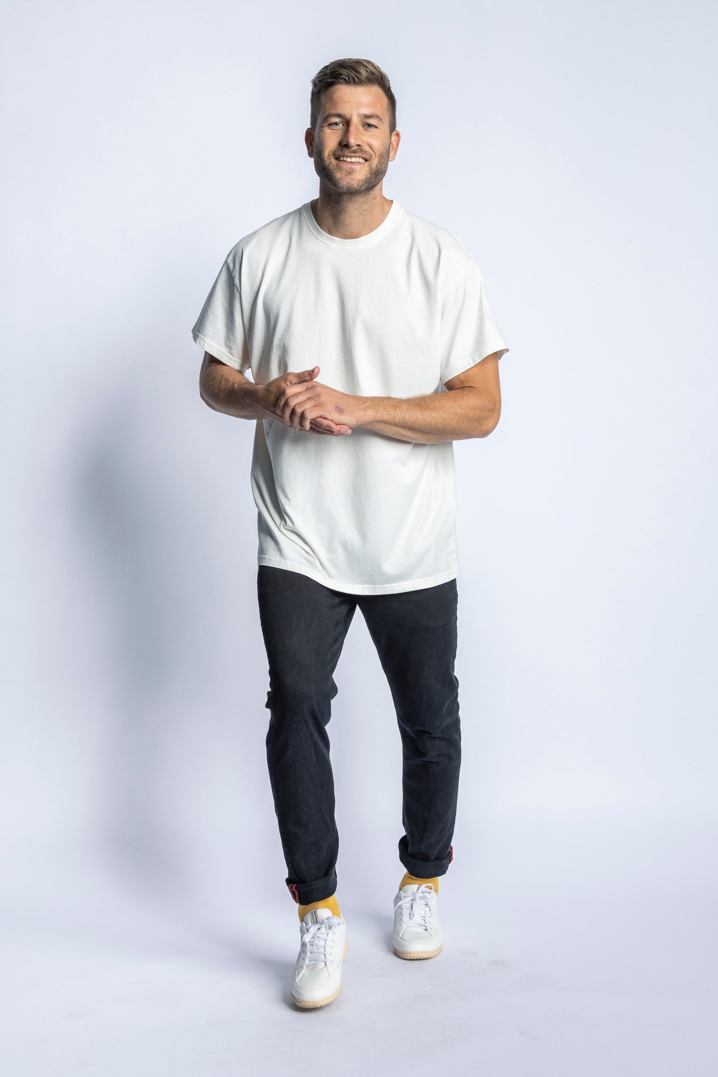 T-shirt oversize en coton recyclé, blanc cassé