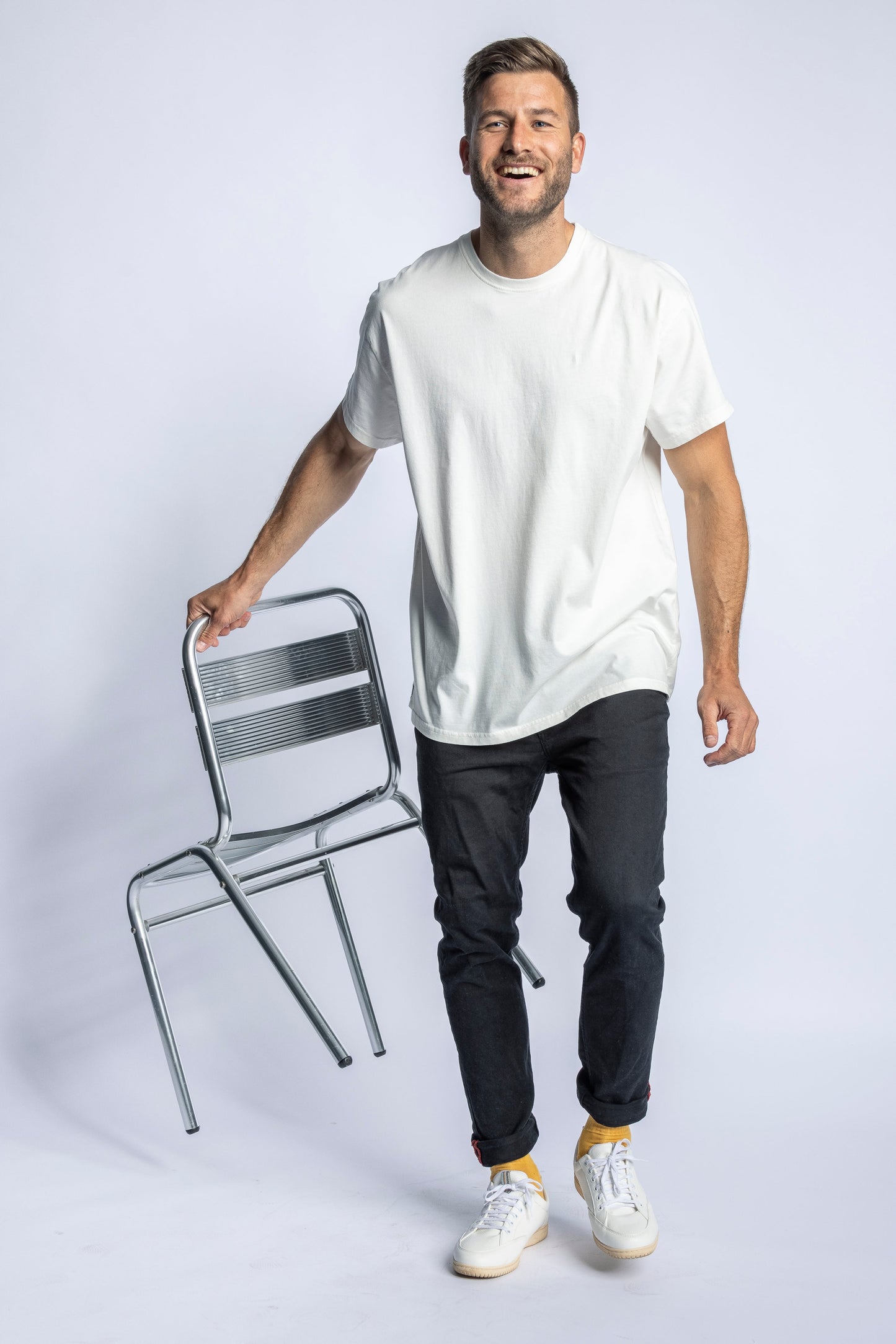T-shirt oversize en coton recyclé, blanc cassé