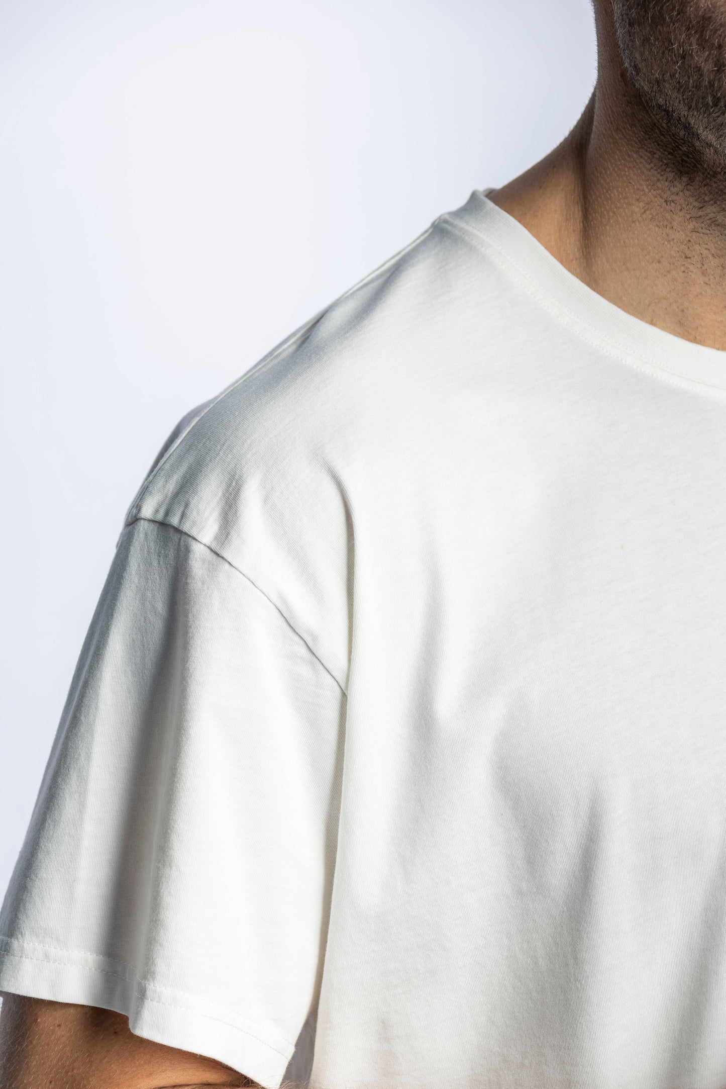 T-shirt oversize en coton recyclé, blanc cassé