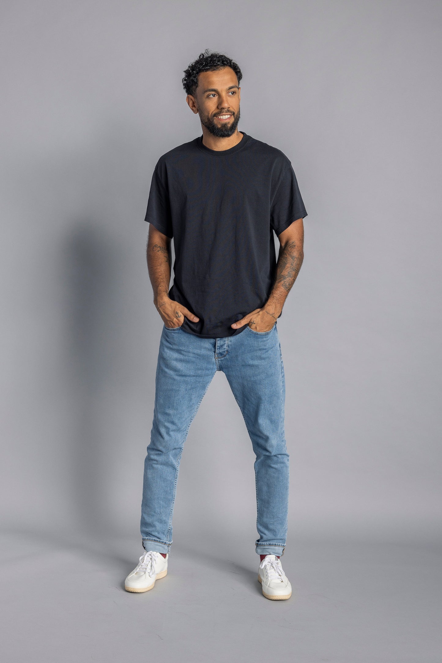 T-shirt oversize en coton recyclé, noir