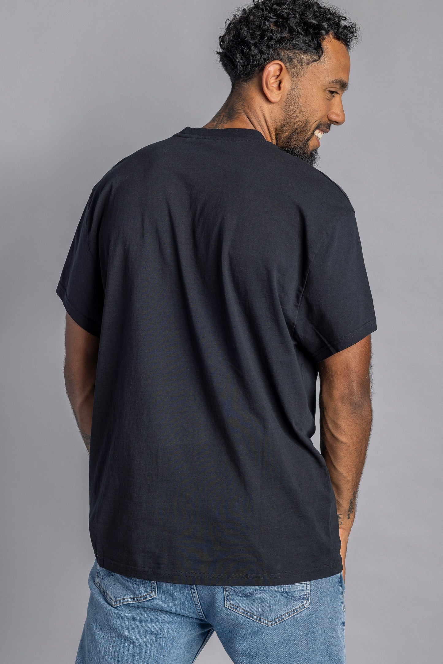T-shirt oversize en coton recyclé, noir