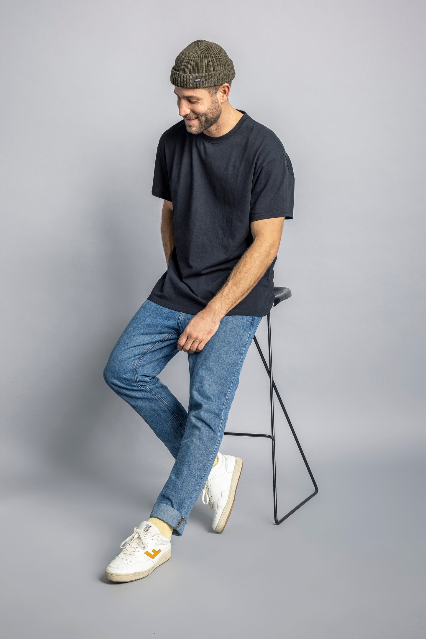 T-shirt oversize en coton recyclé, noir