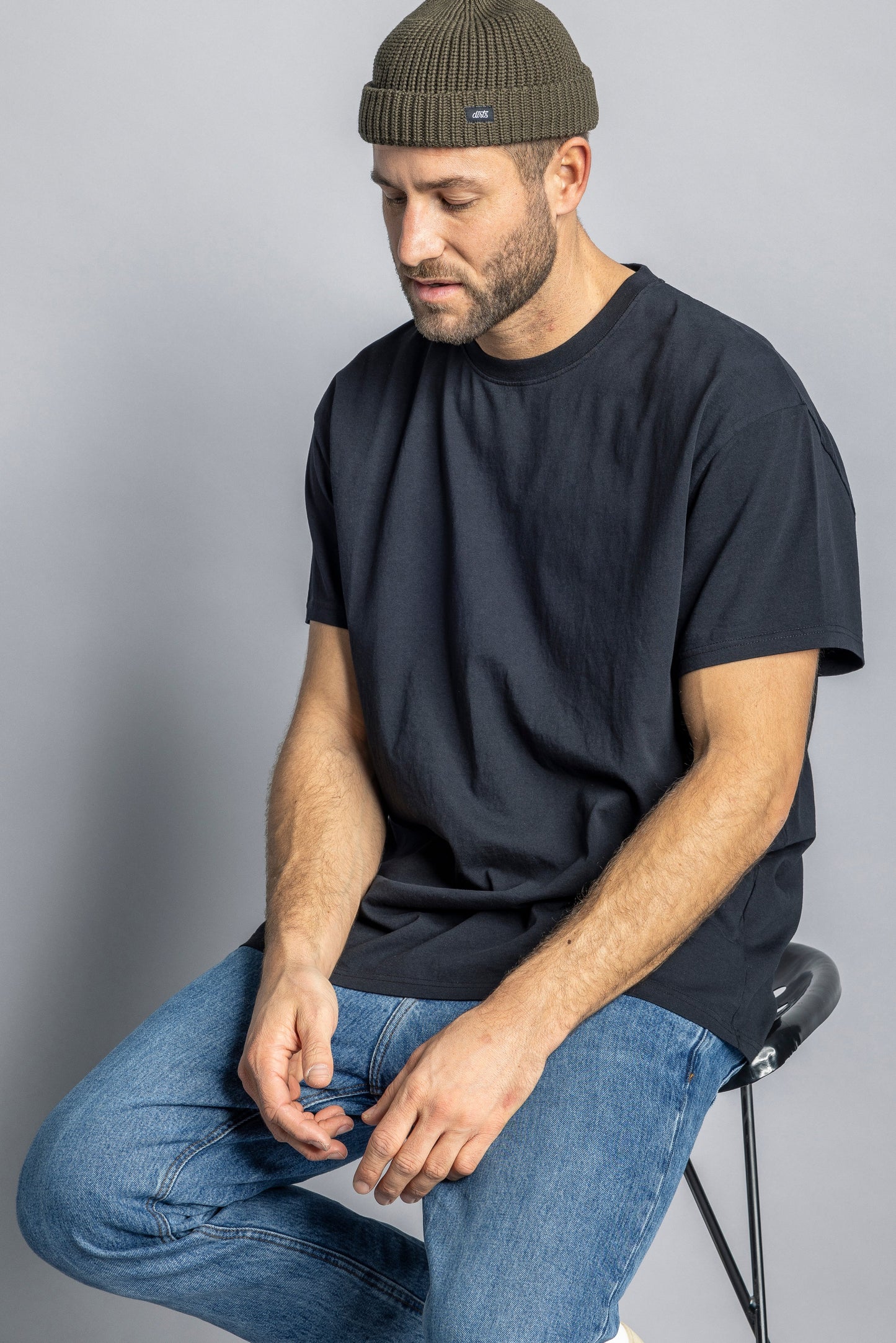 T-shirt oversize en coton recyclé, noir