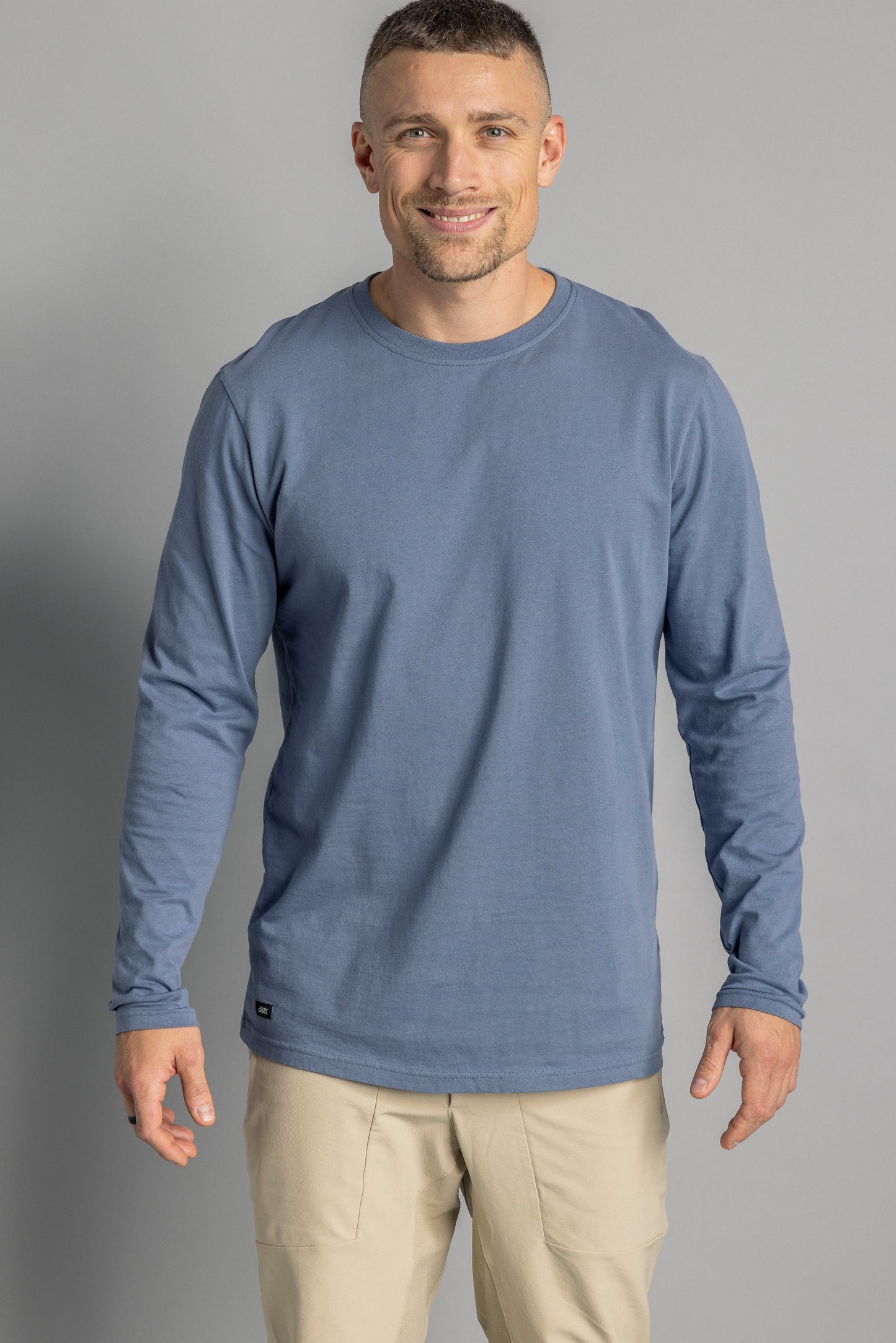 Chemise à Manches Longues en Coton Recyclé, Aquamarine