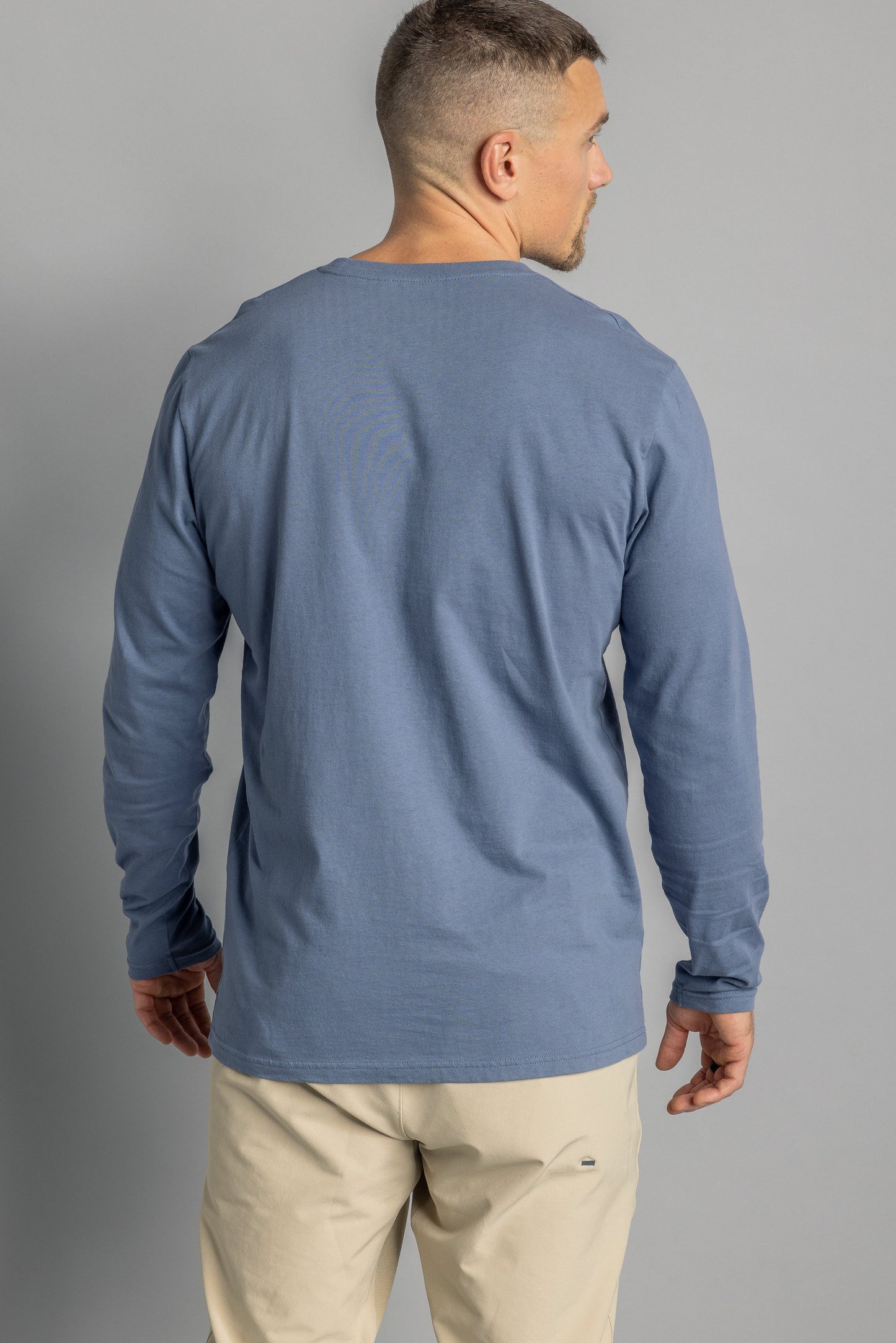 Chemise à Manches Longues en Coton Recyclé, Aquamarine