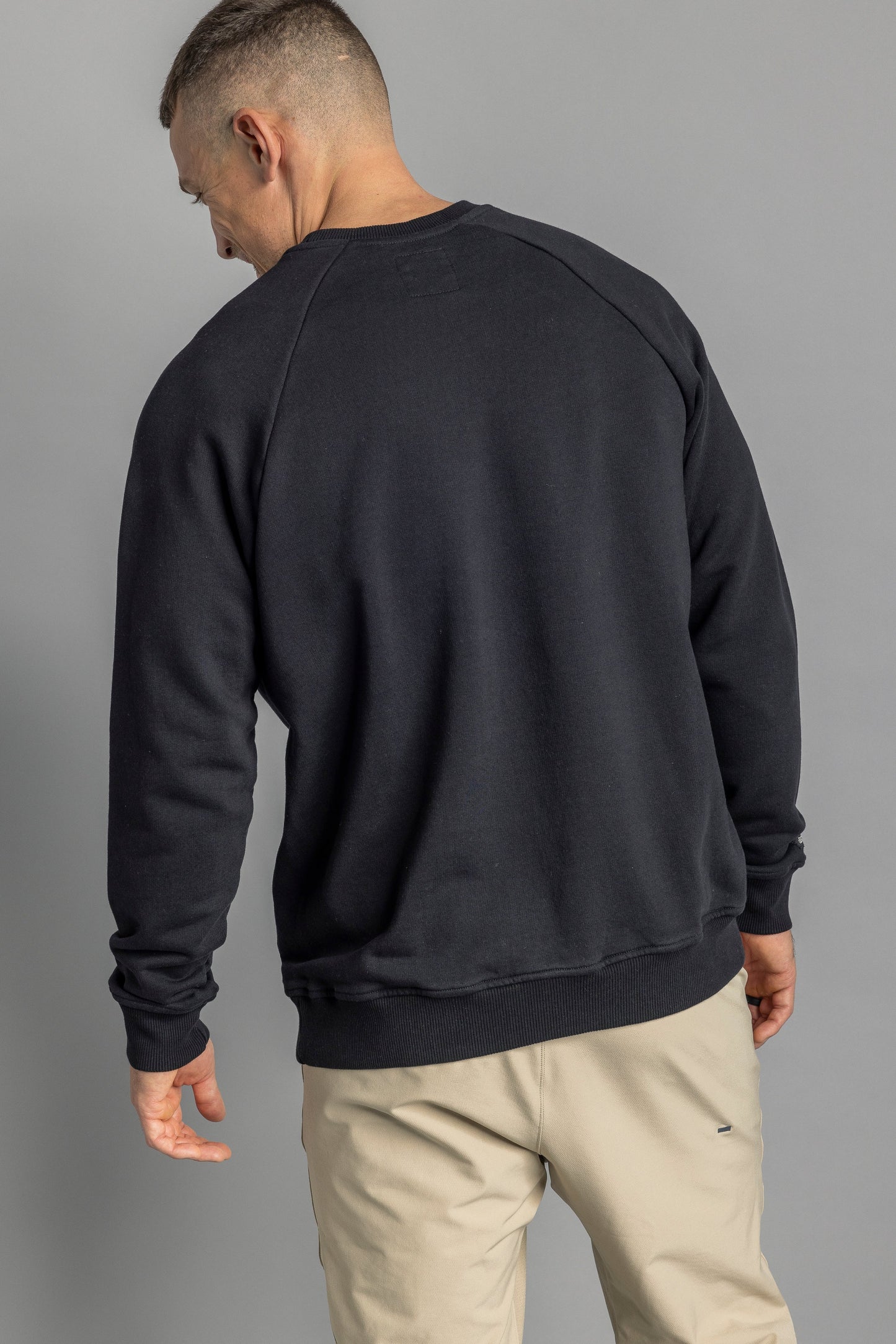 Raglan Sweatshirt Unisex Black