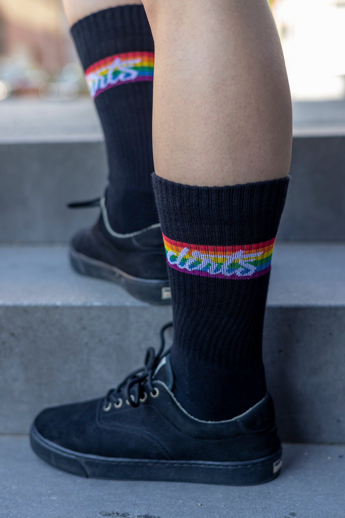 Chaussettes arc-en-ciel, noires