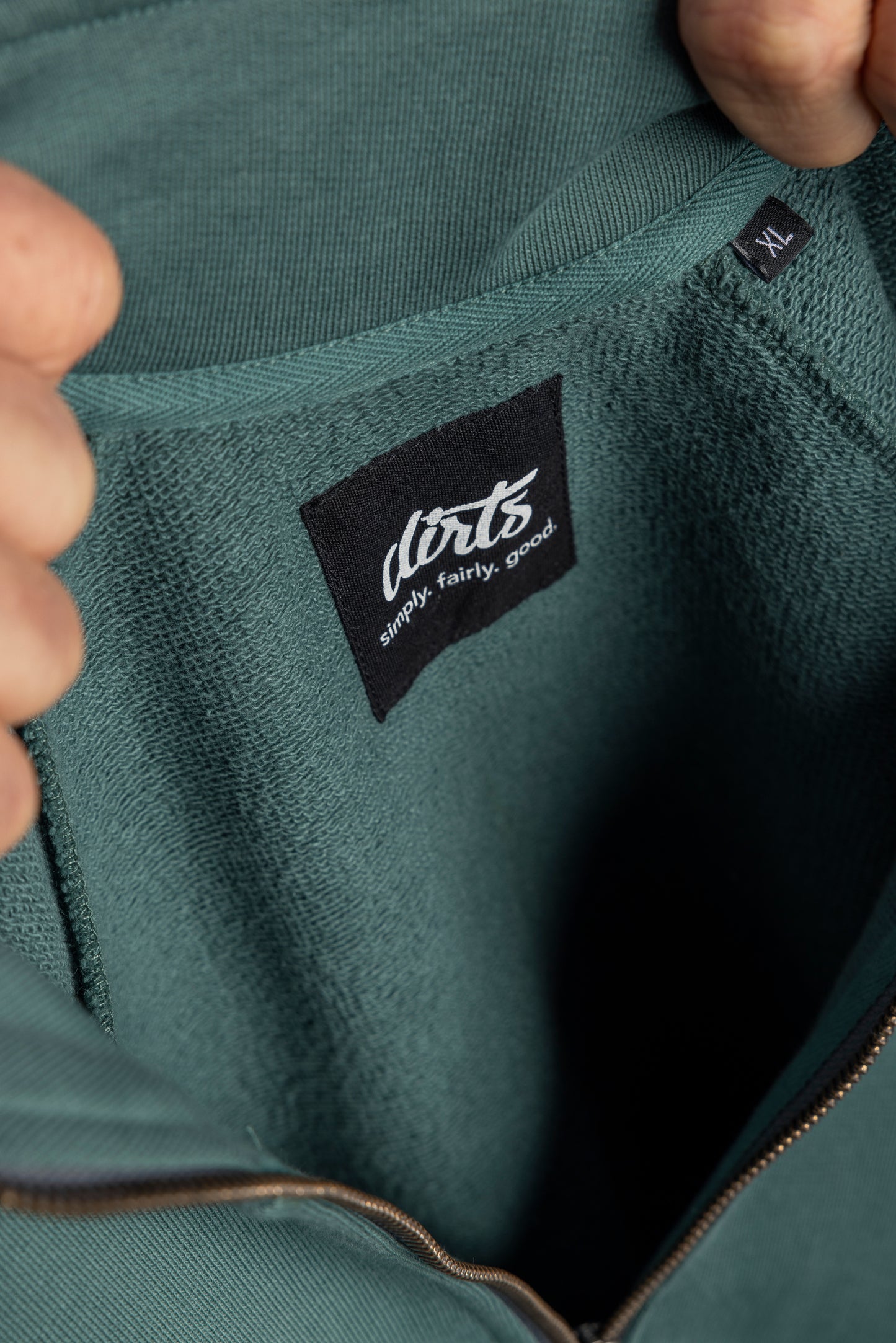 Quarter Zip Raglan Unisex, Silver Pine