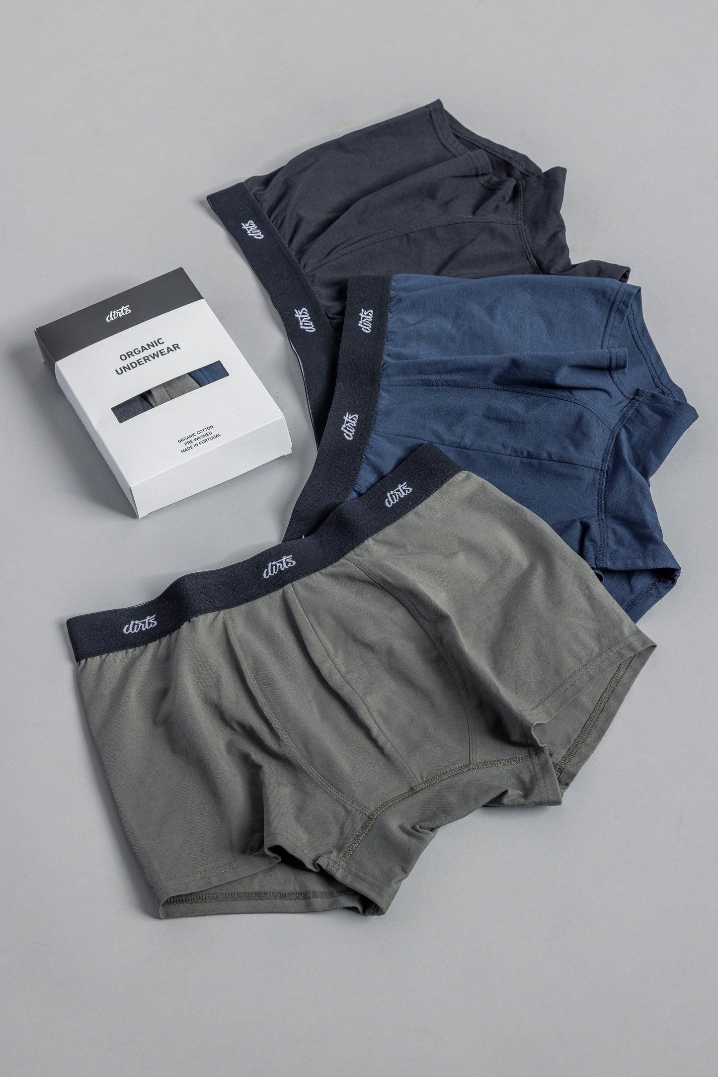 Lot de 3 caleçons bio homme GOTS, multicolore