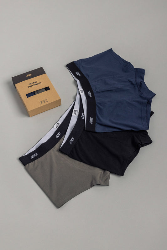 3-Pack Organic Boxershorts Men GOTS, Multicouleur