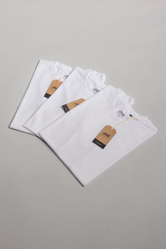 3er-Pack Premium Blank T-Shirt SLIM, Weiß