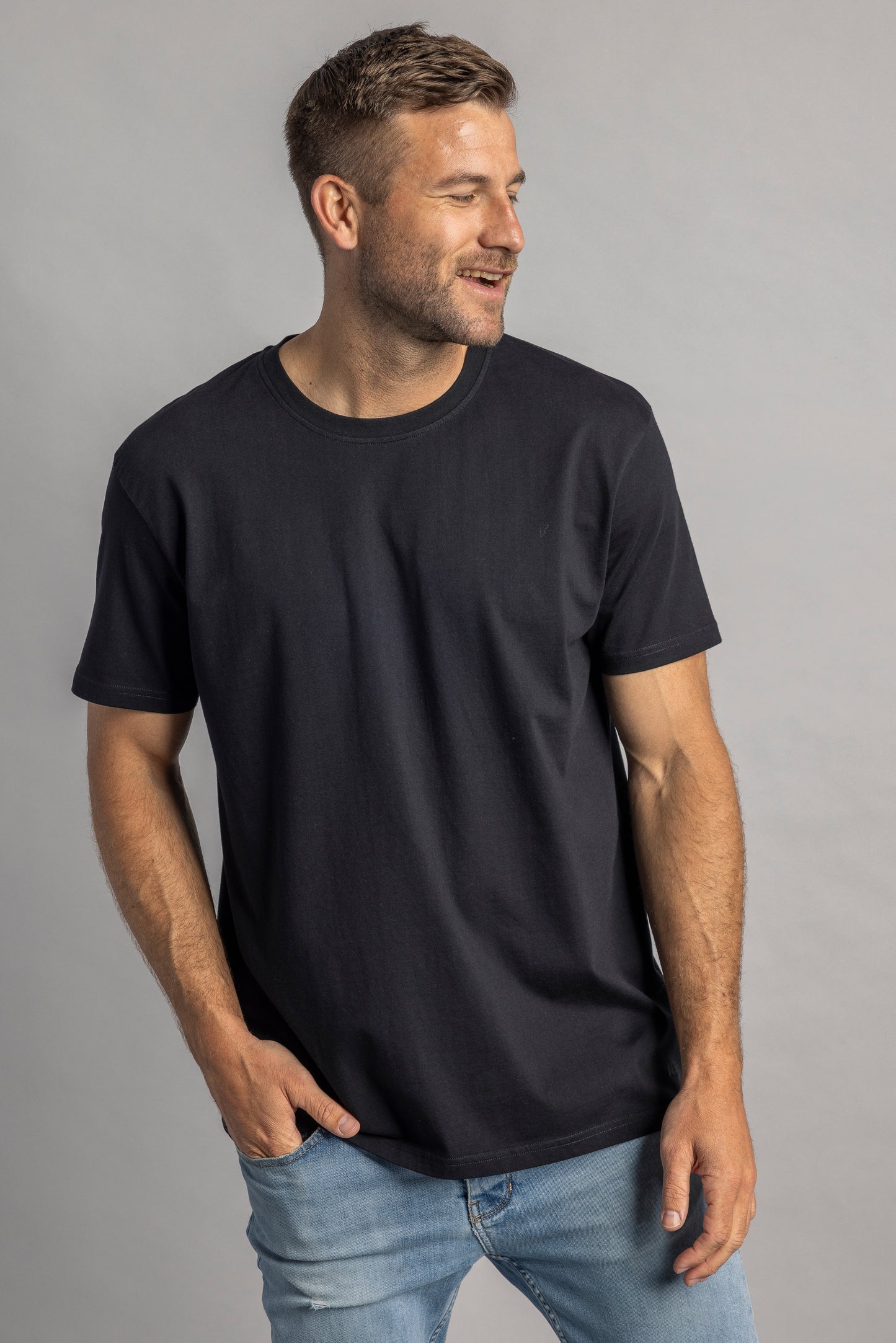 3er-Pack Premium Blank T-Shirt STANDARD, Schwarz