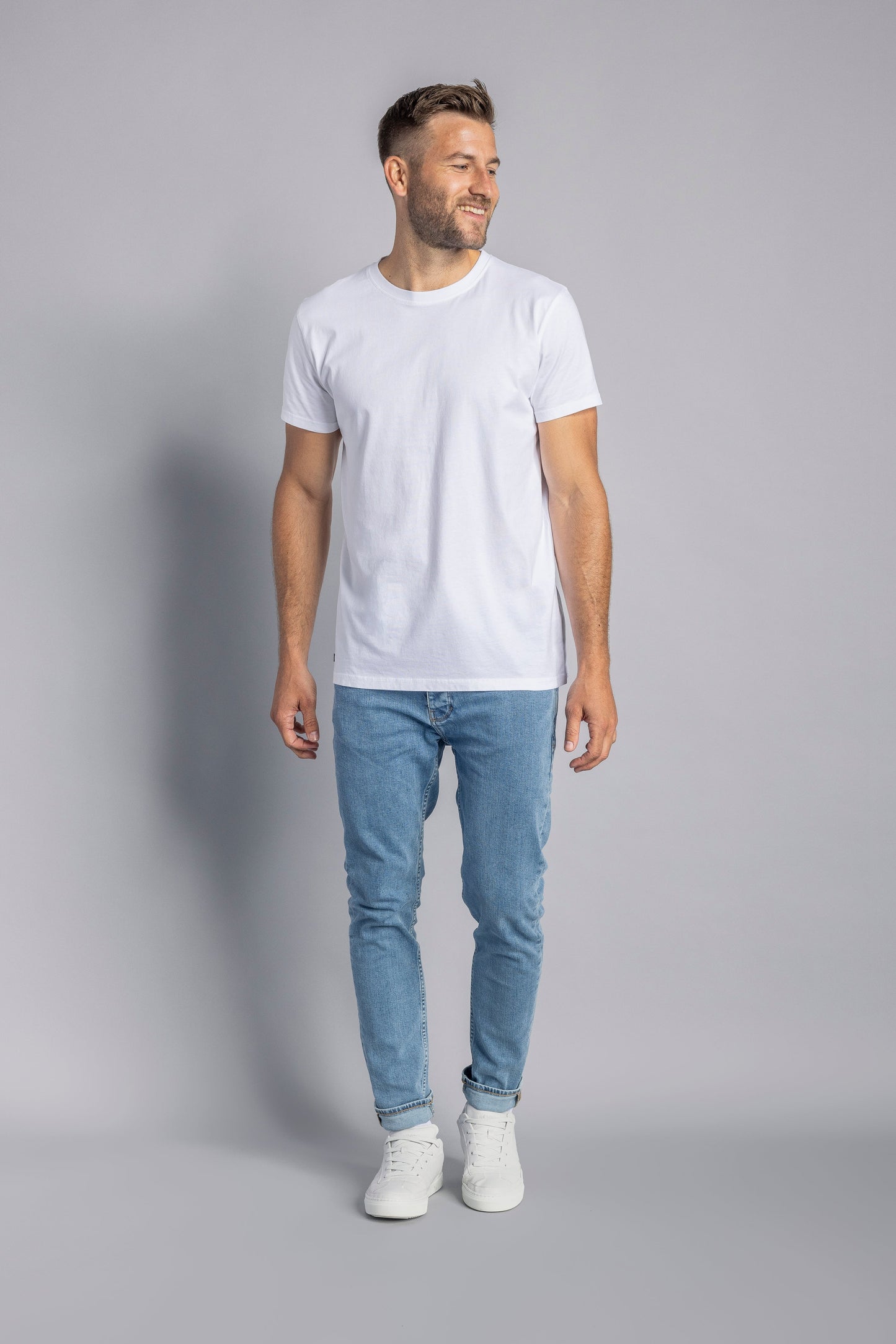 3er-Pack Premium Blank T-Shirt SLIM, Weiß