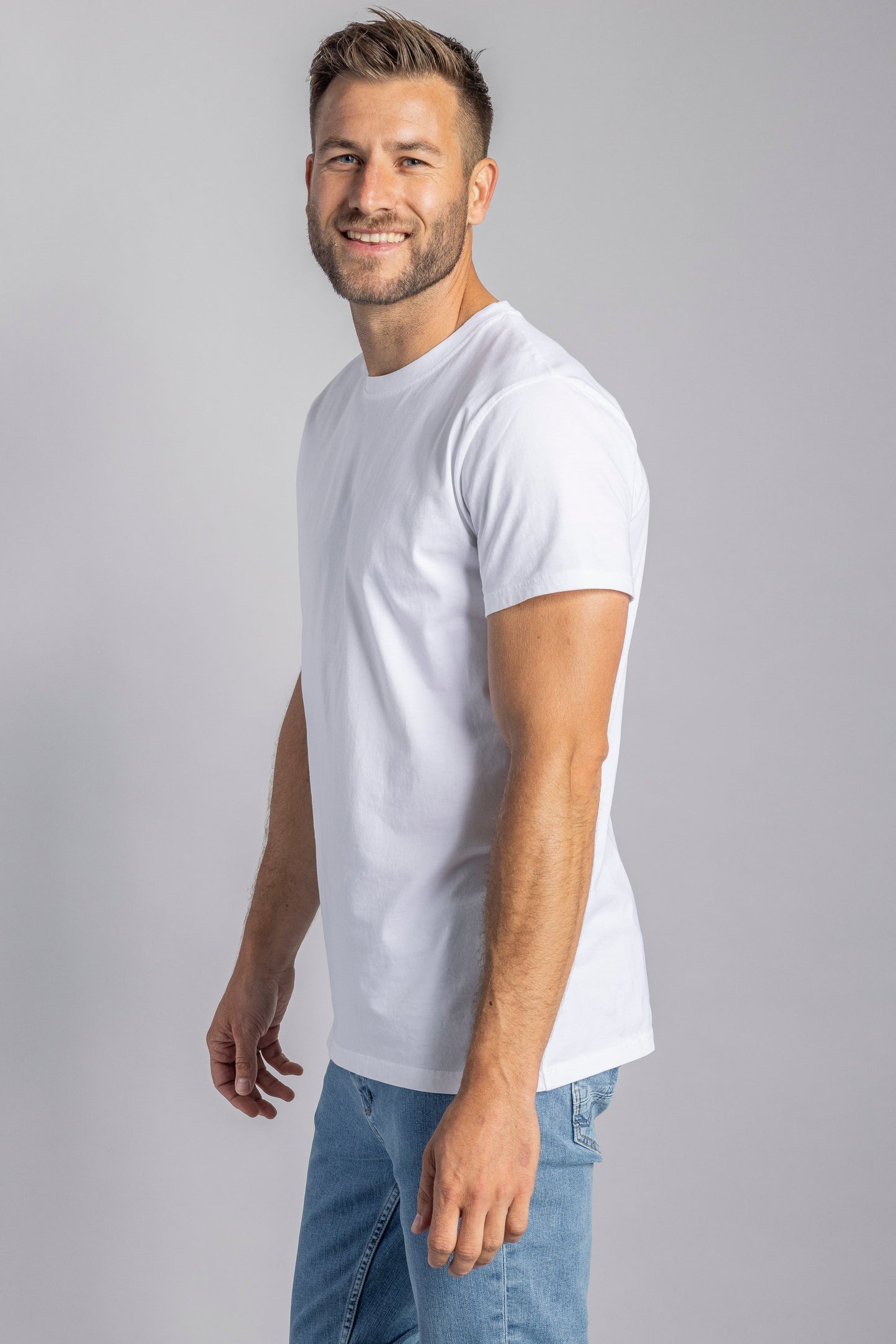 3er-Pack Premium Blank T-Shirt SLIM, Weiß