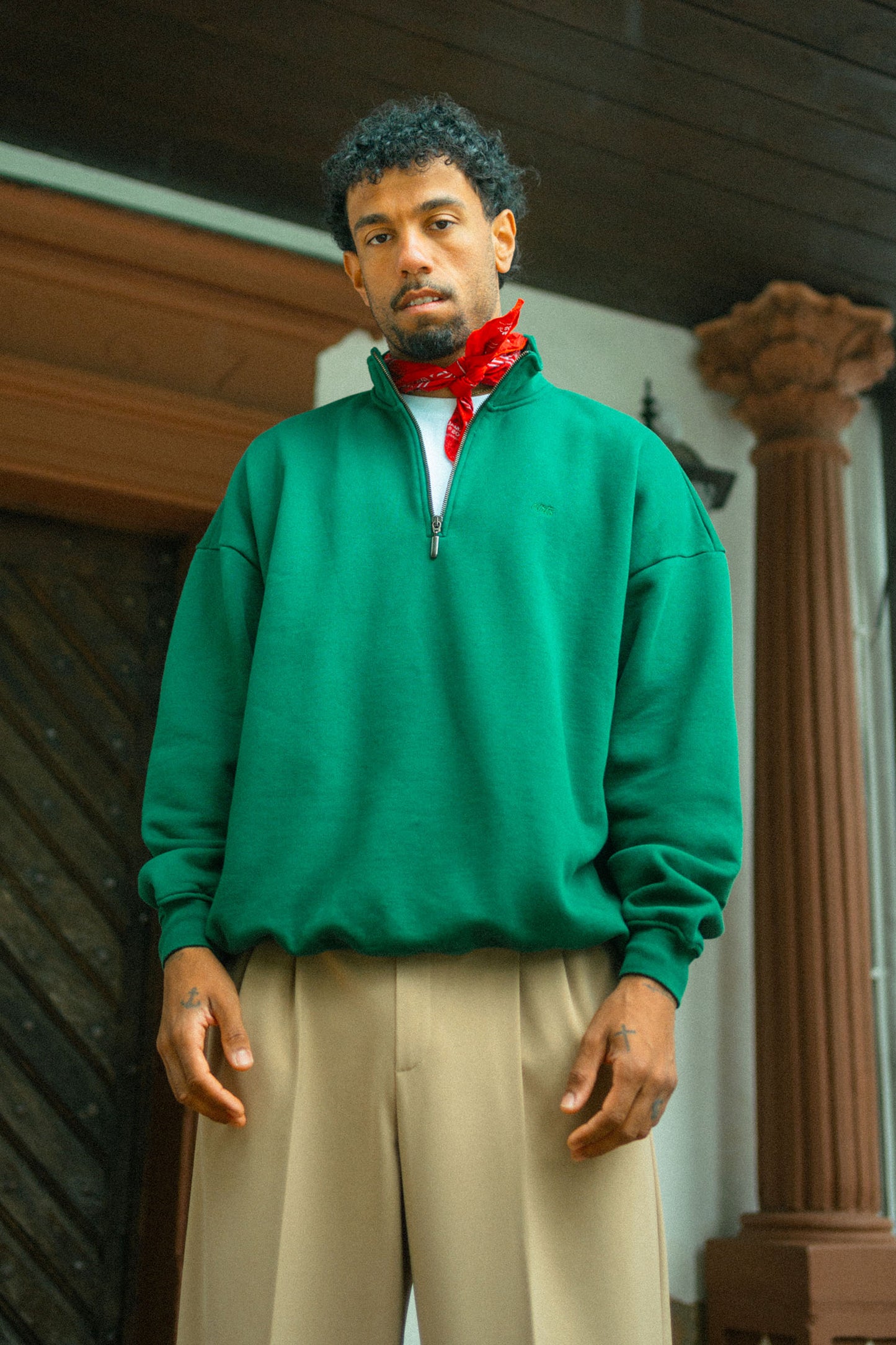 Quarter Zip Sweater Oversized