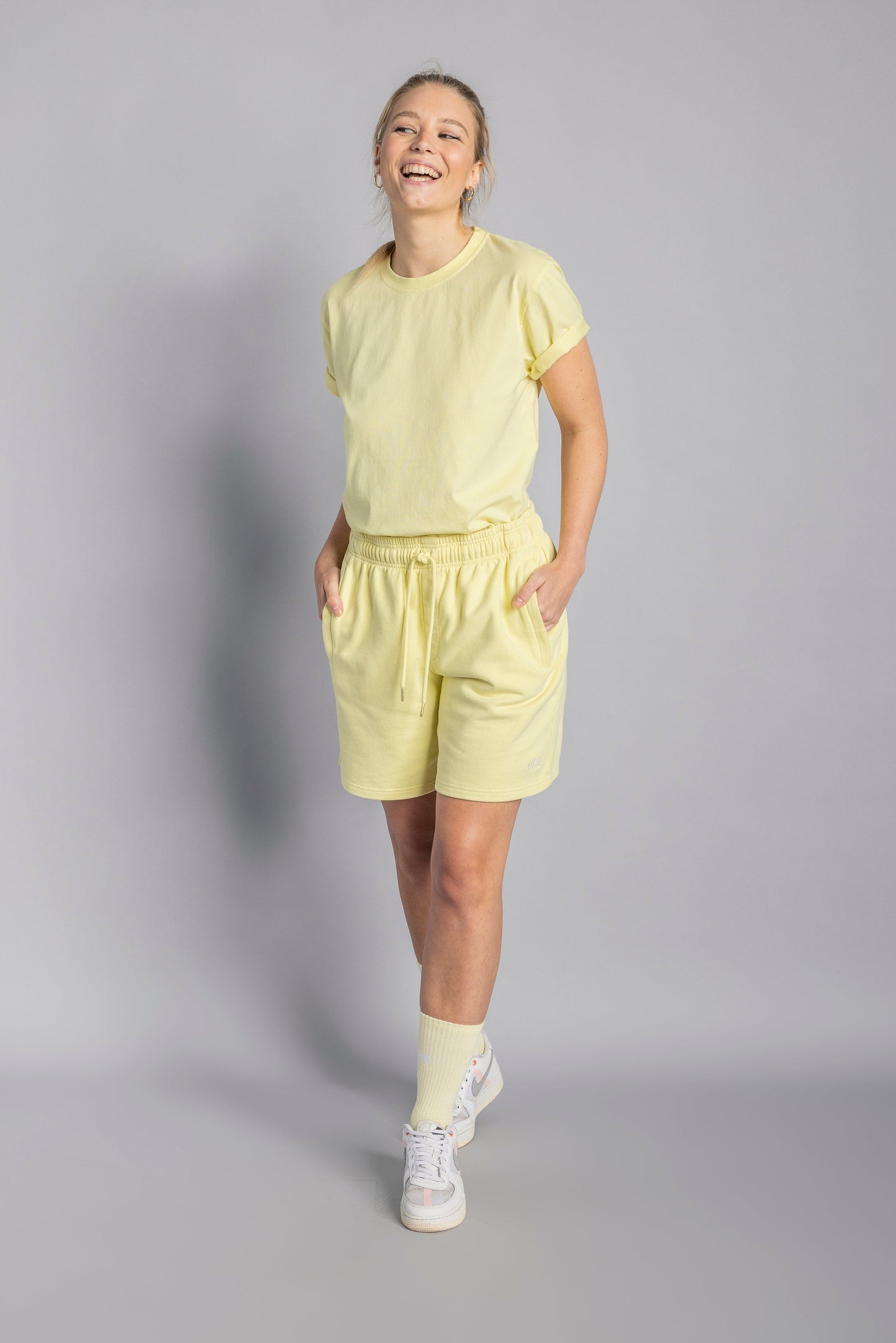 Organic Sweatshorts GOTS Unisex, Zitrone