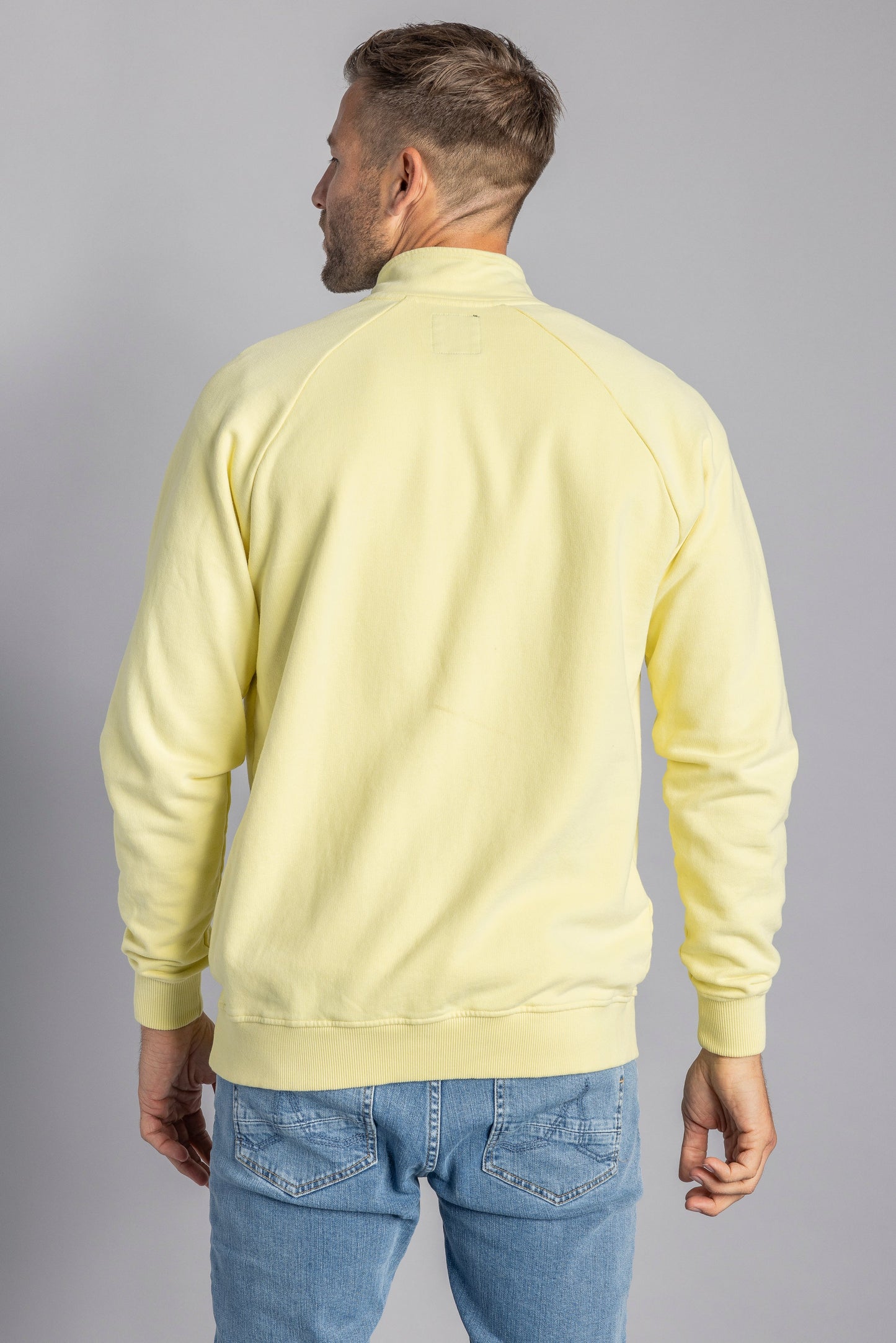 Quarter Zip Raglan Unisex, Zitrone