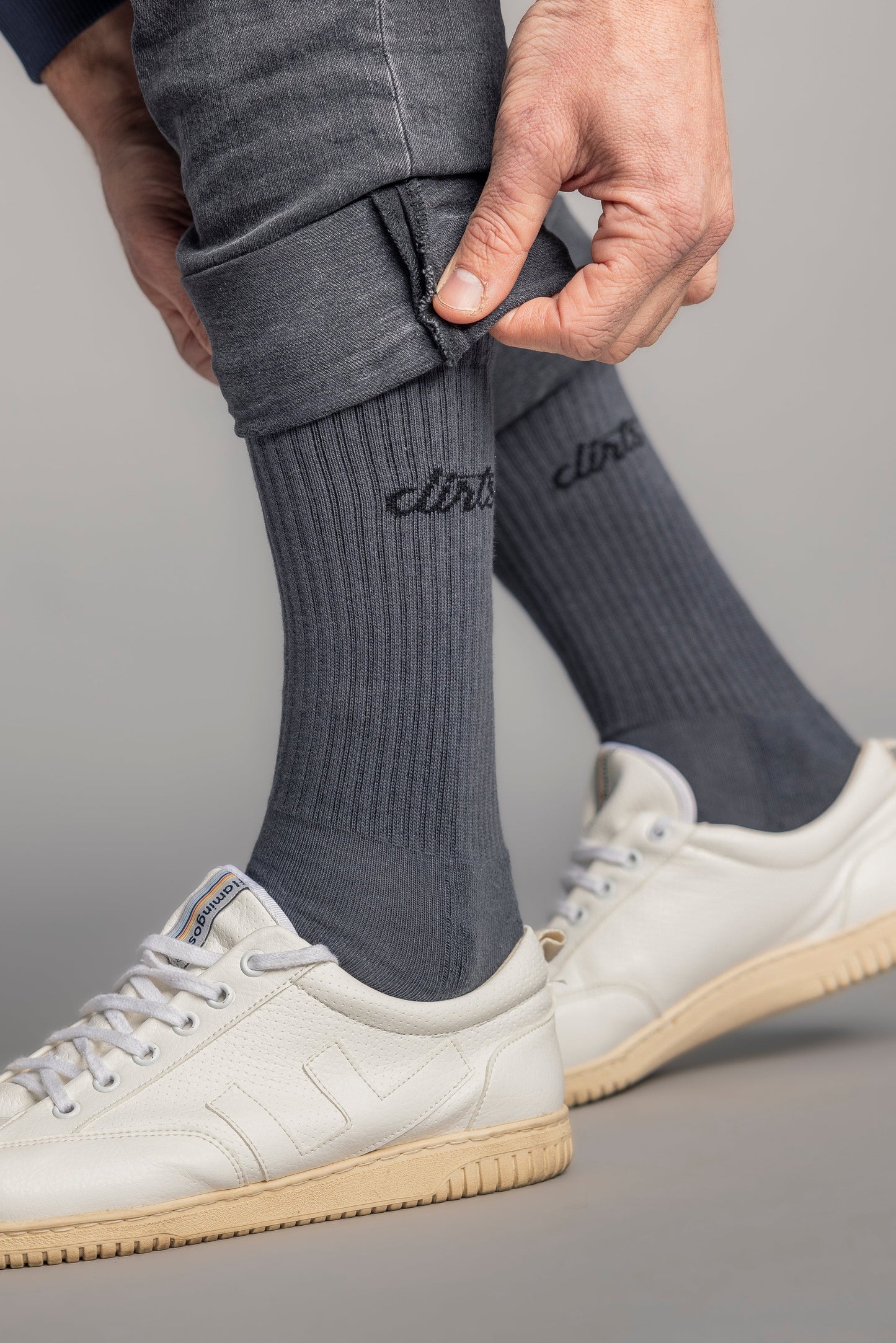 Classic Logo Socks, Dunkelgrau